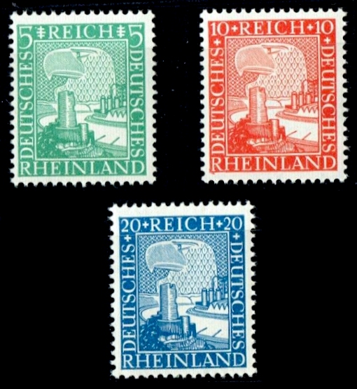 Briefmarke Deutsches Reich Michel 372/374