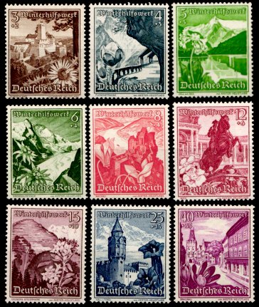 Briefmarke Deutsches Reich Michel 675/683 - zum Schließen ins Bild klicken