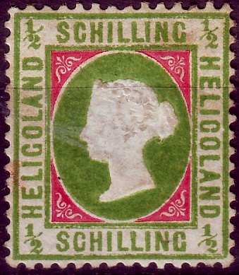 Briefmarke Altdeutschland - Helgoland Michel 6