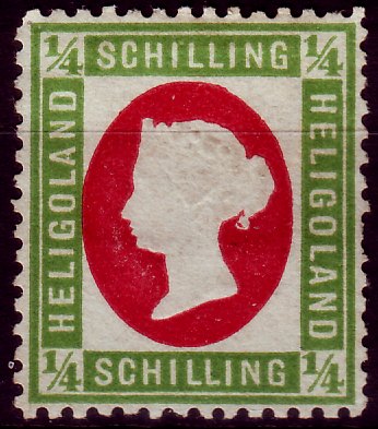 Briefmarke Altdeutschland - Helgoland Michel 8a