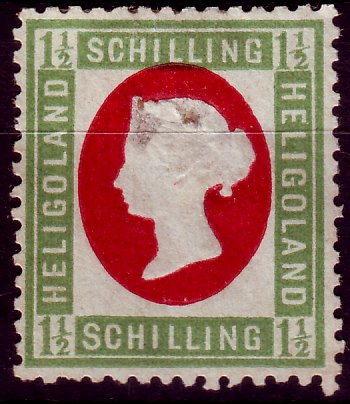 Briefmarke Altdeutschland - Helgoland Michel 10