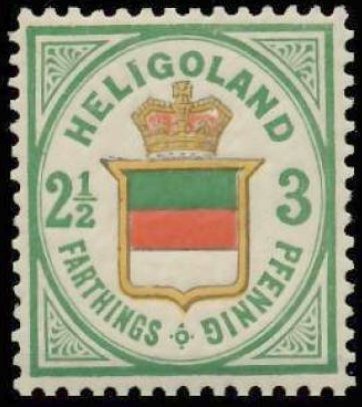 Briefmarke Altdeutschland - Helgoland Michel 17